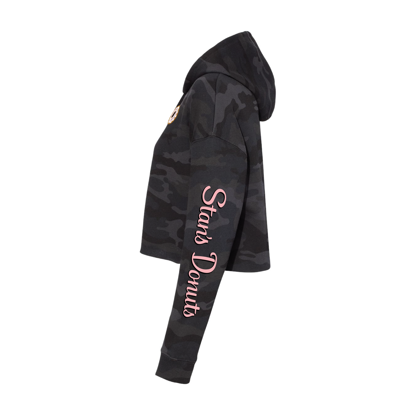 Stan's Black Camo Crop Hoodie