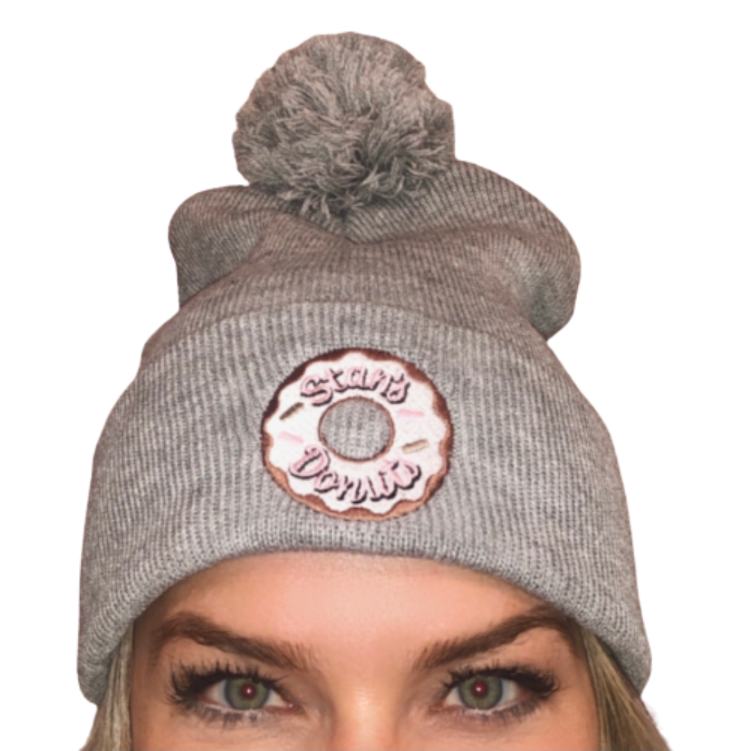 Heather Gray Classic Pom Beanie