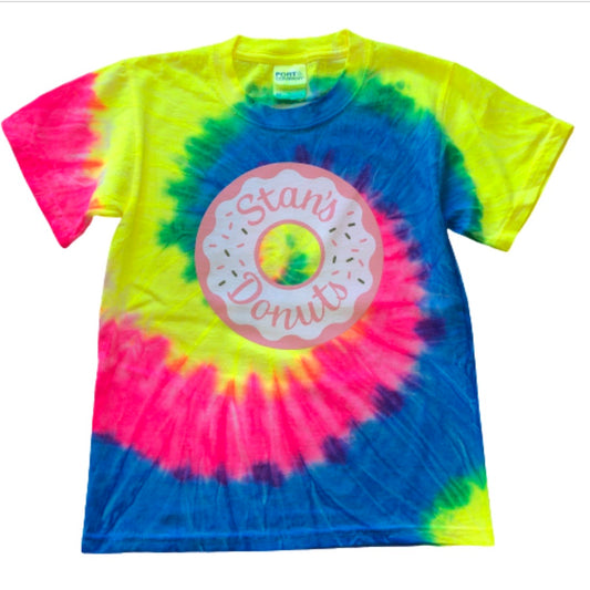Youth Neon Rainbow Tie Dye Tee