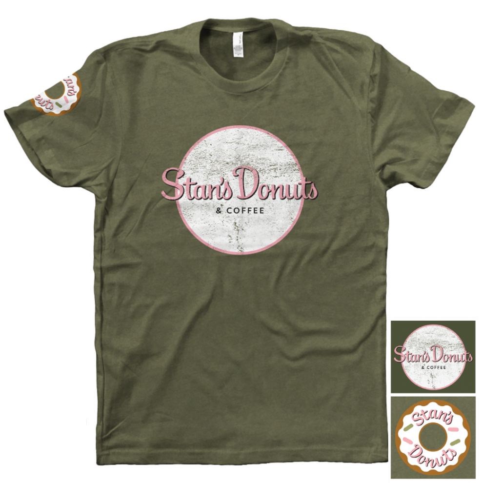 Stan's Classic Tshirt with Old School logo Stan's Donuts & Coffee